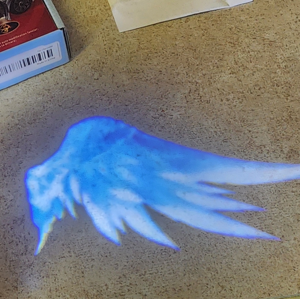 2 universal wireless angel wings car door projector ghost lights